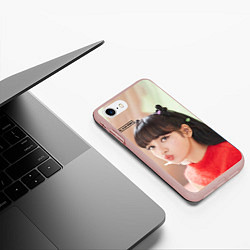 Чехол iPhone 7/8 матовый Blackpink Lisa, цвет: 3D-светло-розовый — фото 2