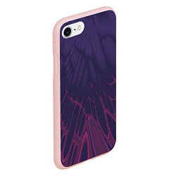 Чехол iPhone 7/8 матовый Лучи - фиолетовый и розовый - Хуф и Ся, цвет: 3D-светло-розовый — фото 2
