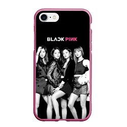 Чехол iPhone 7/8 матовый Blackpink Beautiful girls, цвет: 3D-малиновый