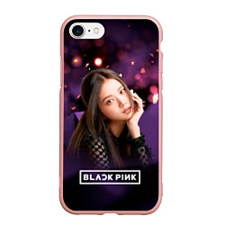Чехол iPhone 7/8 матовый Ким Джису Блэкпинк, цвет: 3D-светло-розовый
