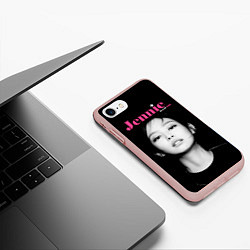 Чехол iPhone 7/8 матовый Blackpink Jennie Portrait, цвет: 3D-светло-розовый — фото 2