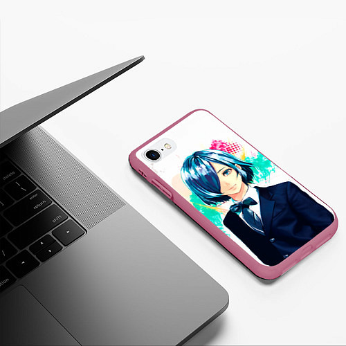 Чехол iPhone 7/8 матовый Touka Kirishima / 3D-Малиновый – фото 3