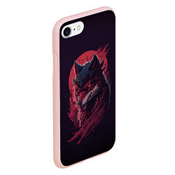 Чехол iPhone 7/8 матовый Злой лис - нейросеть, цвет: 3D-светло-розовый — фото 2