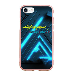 Чехол iPhone 7/8 матовый Cyberpunk neon style, цвет: 3D-светло-розовый