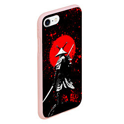 Чехол iPhone 7/8 матовый Призрак цусимы - самурай, цвет: 3D-светло-розовый — фото 2