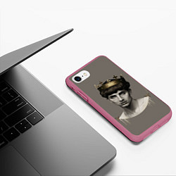 Чехол iPhone 7/8 матовый Король Тимоти, цвет: 3D-малиновый — фото 2