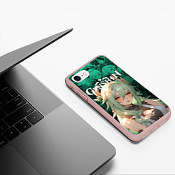 Чехол iPhone 7/8 матовый Коллеи из геншин импакта, цвет: 3D-светло-розовый — фото 2