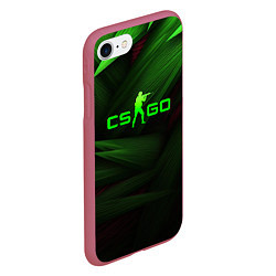 Чехол iPhone 7/8 матовый CS GO green logo, цвет: 3D-малиновый — фото 2