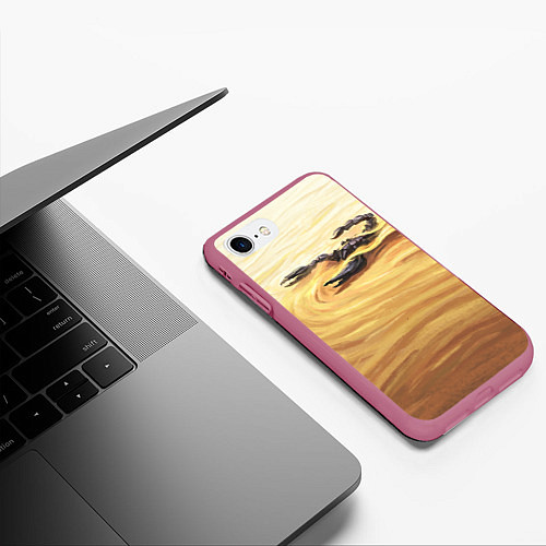 Чехол iPhone 7/8 матовый Жало скорпиона / 3D-Малиновый – фото 3