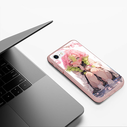 Чехол iPhone 7/8 матовый Mitsuri-tan / 3D-Светло-розовый – фото 3