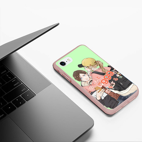 Чехол iPhone 7/8 матовый Yamada-kun to Lv999 no Koi wo Suru / 3D-Светло-розовый – фото 3