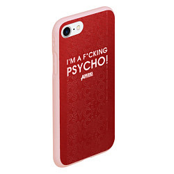 Чехол iPhone 7/8 матовый Asking Alexandria Psycho, цвет: 3D-светло-розовый — фото 2