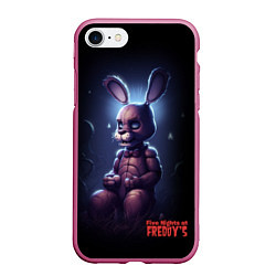 Чехол iPhone 7/8 матовый Бонни Фнаф, цвет: 3D-малиновый