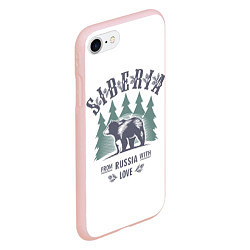 Чехол iPhone 7/8 матовый Сибирь - из России с любовью, цвет: 3D-светло-розовый — фото 2