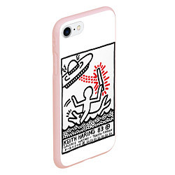 Чехол iPhone 7/8 матовый Кейт Харинг - 83, цвет: 3D-светло-розовый — фото 2