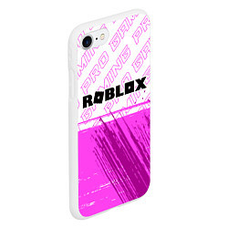Чехол iPhone 7/8 матовый Roblox pro gaming: символ сверху, цвет: 3D-белый — фото 2