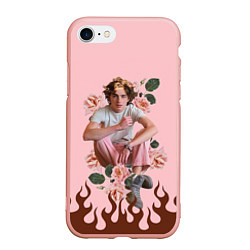 Чехол iPhone 7/8 матовый Тимоти в огне, цвет: 3D-светло-розовый