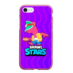 Чехол iPhone 7/8 матовый Doug Brawl Stars, цвет: 3D-малиновый