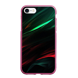 Чехол iPhone 7/8 матовый Dark red and green, цвет: 3D-малиновый
