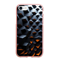 Чехол iPhone 7/8 матовый Объемные углы, цвет: 3D-светло-розовый