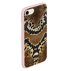 Чехол iPhone 7/8 матовый Кожа питона - текстура, цвет: 3D-светло-розовый — фото 2