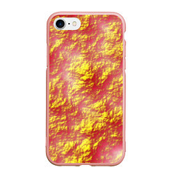 Чехол iPhone 7/8 матовый Золото с оранжевым, цвет: 3D-светло-розовый