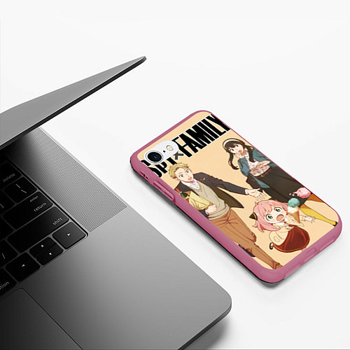 Чехол iPhone 7/8 матовый Семья Шпиона Форджеры / 3D-Малиновый – фото 3