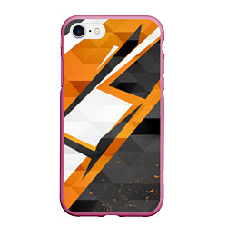 Чехол iPhone 7/8 матовый Абстрактный полигональный узор Asiimov, цвет: 3D-малиновый