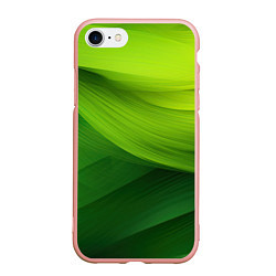 Чехол iPhone 7/8 матовый Зеленая абстракция, цвет: 3D-светло-розовый