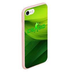 Чехол iPhone 7/8 матовый CSGO green logo, цвет: 3D-светло-розовый — фото 2