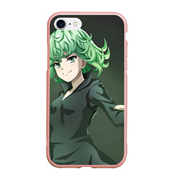 Чехол iPhone 7/8 матовый One Punch Man Тацумаки, цвет: 3D-светло-розовый