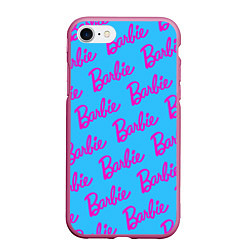 Чехол iPhone 7/8 матовый Barbie pattern, цвет: 3D-малиновый