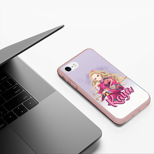 Чехол iPhone 7/8 матовый Kaya Saimori / 3D-Светло-розовый – фото 3