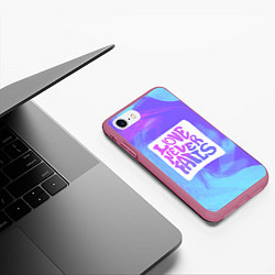 Чехол iPhone 7/8 матовый Love neve fails, цвет: 3D-малиновый — фото 2