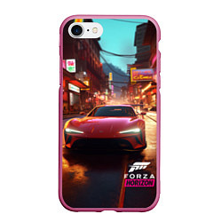 Чехол iPhone 7/8 матовый Forza Horizon Tokio, цвет: 3D-малиновый