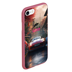 Чехол iPhone 7/8 матовый Forza Horizon racing game, цвет: 3D-малиновый — фото 2