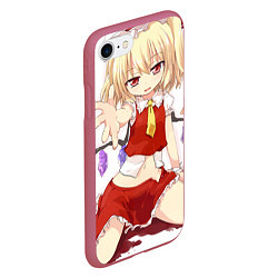 Чехол iPhone 7/8 матовый Touhou Project Flandre Скарлет Cute, цвет: 3D-малиновый — фото 2