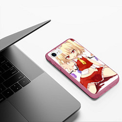 Чехол iPhone 7/8 матовый Touhou Project Flandre Скарлет Cute, цвет: 3D-малиновый — фото 2