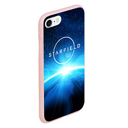 Чехол iPhone 7/8 матовый Logo Starfield space, цвет: 3D-светло-розовый — фото 2