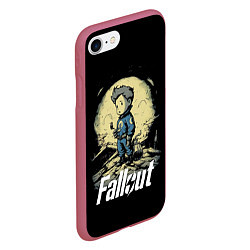 Чехол iPhone 7/8 матовый Fallout boy, цвет: 3D-малиновый — фото 2