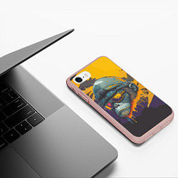 Чехол iPhone 7/8 матовый Горилла авиатор, цвет: 3D-светло-розовый — фото 2