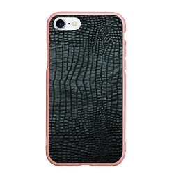 Чехол iPhone 7/8 матовый Текстура крокодиловой кожи, цвет: 3D-светло-розовый