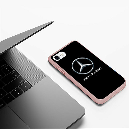 Чехол iPhone 7/8 матовый Mercedes-benz sport auto / 3D-Светло-розовый – фото 3