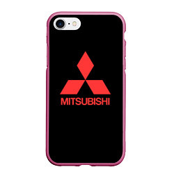 Чехол iPhone 7/8 матовый Mitsubishi sportcar, цвет: 3D-малиновый