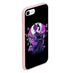 Чехол iPhone 7/8 матовый Шинобу - Клинок демонов, цвет: 3D-светло-розовый — фото 2