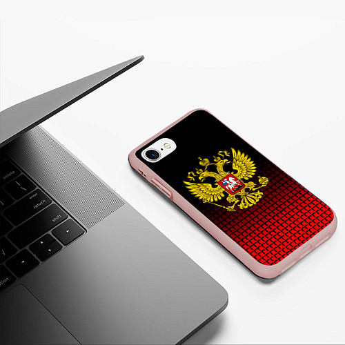 Чехол iPhone 7/8 матовый Русский мир / 3D-Светло-розовый – фото 3