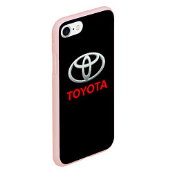 Чехол iPhone 7/8 матовый Toyota sport car, цвет: 3D-светло-розовый — фото 2