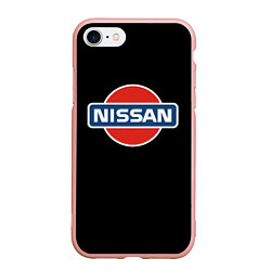 Чехол iPhone 7/8 матовый Nissan auto, цвет: 3D-светло-розовый