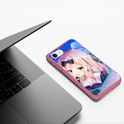 Чехол iPhone 7/8 матовый Kaguya-sama wa Kokurasetai Чика Фудживара, цвет: 3D-малиновый — фото 2