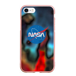 Чехол iPhone 7/8 матовый Nasa space star collection, цвет: 3D-светло-розовый